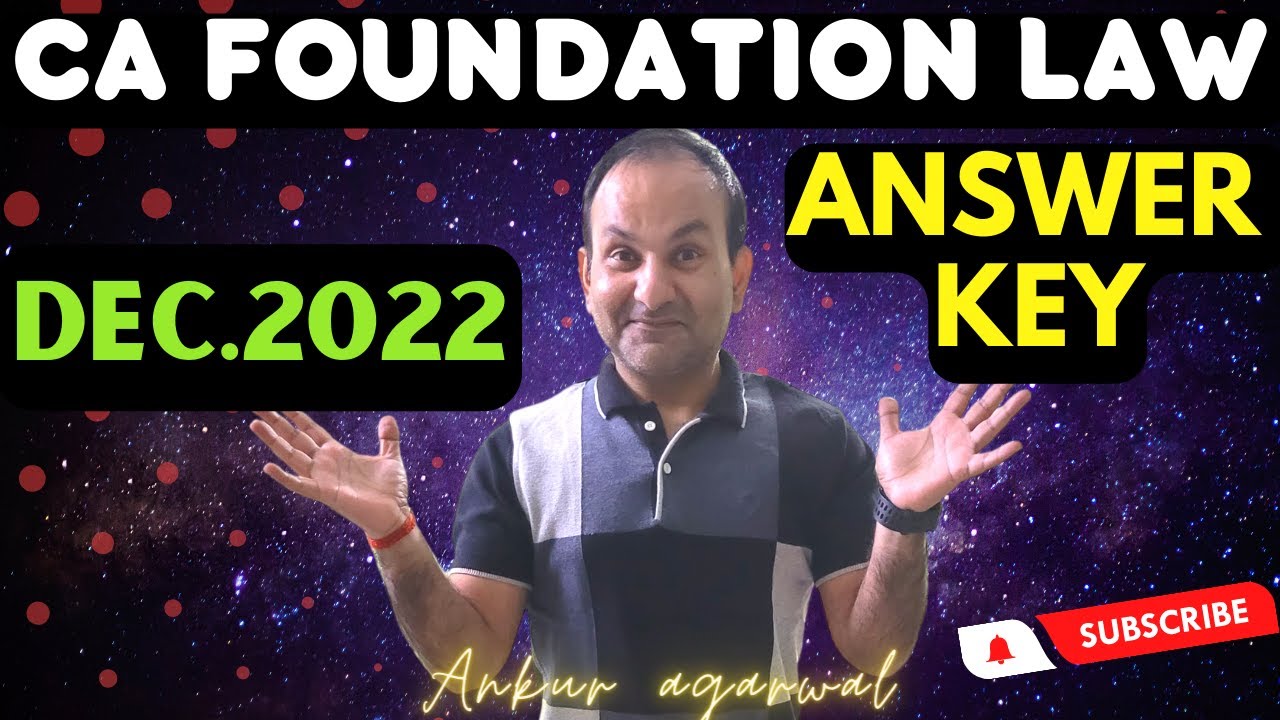 CA Foundation LAW : SOLUTION OF QUESTION PAPER | DECEMBER 2022.