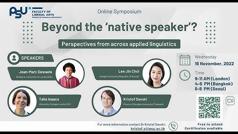 Beyond the native speaker: perspectives from across applied linguistics