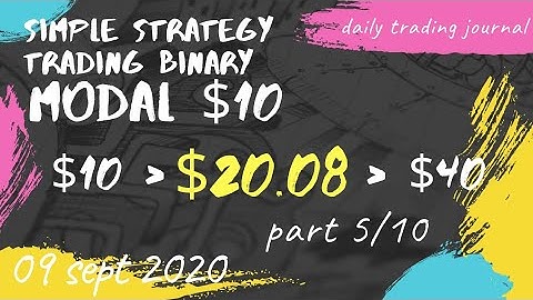 Modal $10 Trading Binary Simple Strategy ($20.08 p.5/10) binary deriv profit konsisten free bot