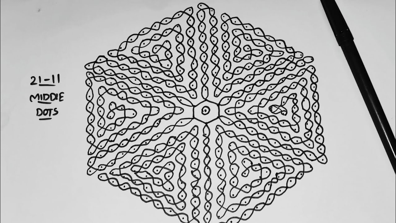 21*11 kolam muggulu🥰#ytshorts #trending #viral #millionviews #kolam #rangoli #muggulu #easyrangoli 