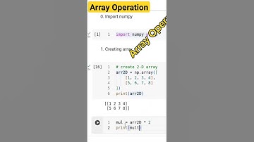 #07 Array Operations with Numpy #python #numpy #array #shorts