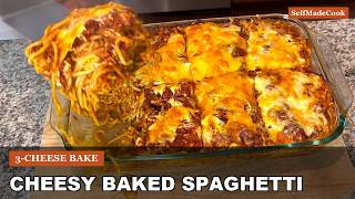 Easiest Southern-Style Cheesy Baked Spaghetti with Ground Turkey | Perfect Family Dinner