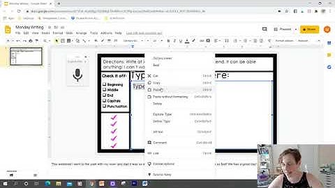 Voice Typing for Students in Google Slides