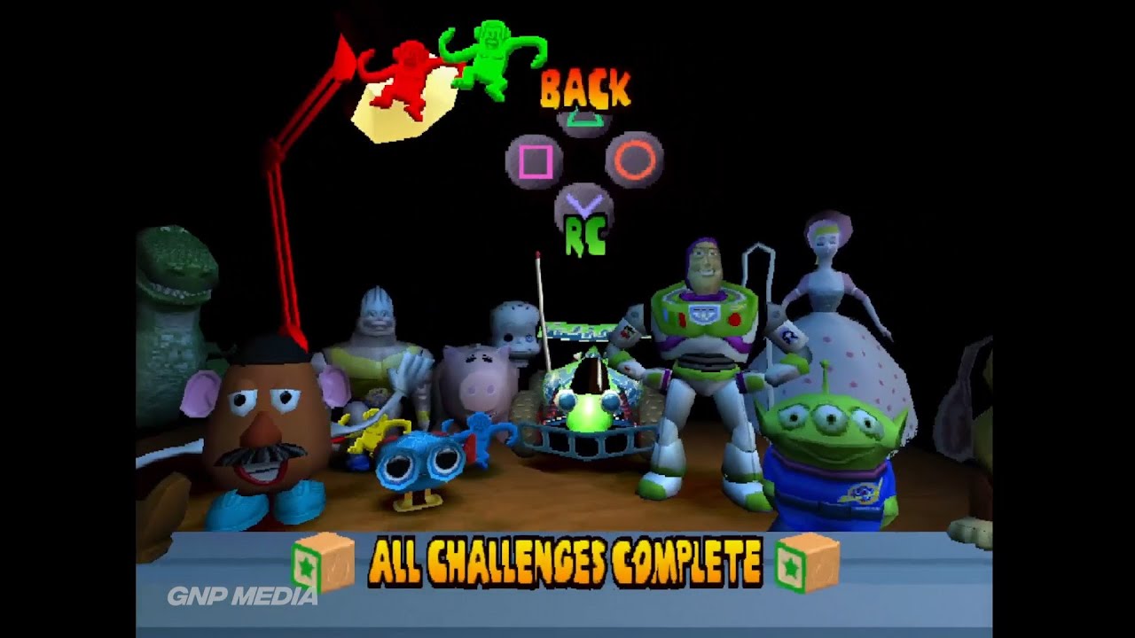 All Characters Unlocked - Toy Story Racer [PS1] - Gameplay