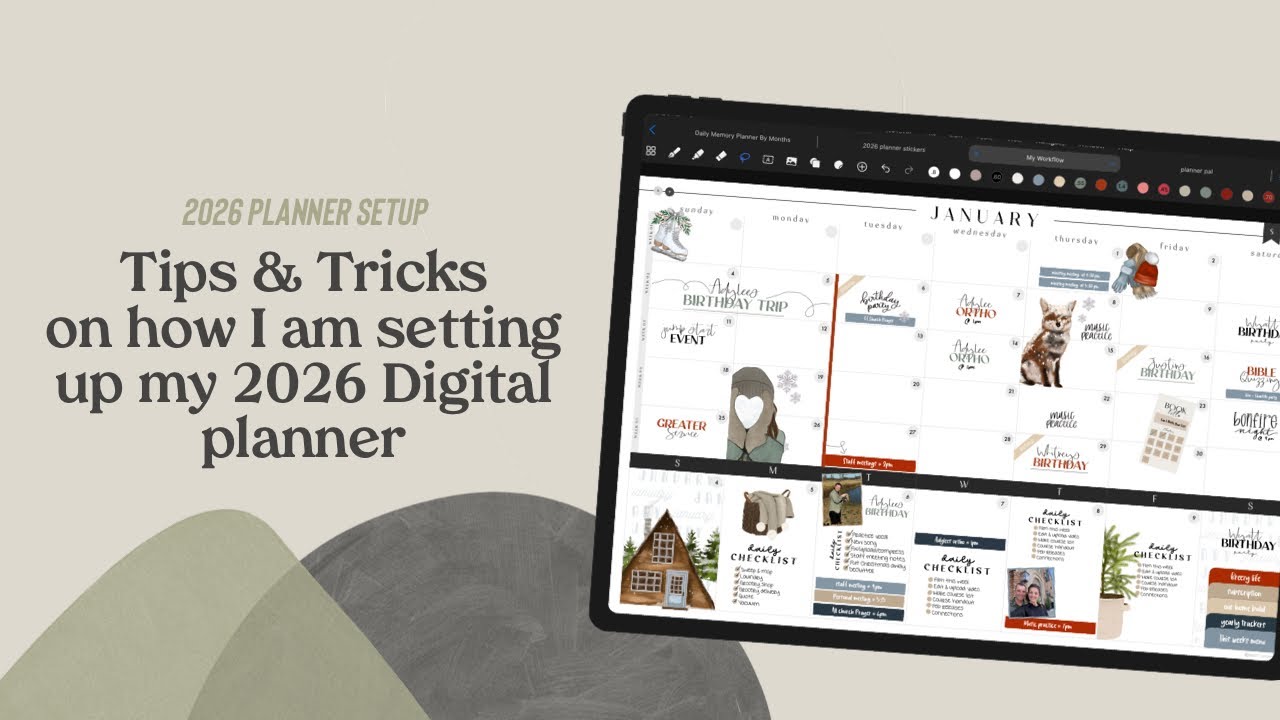 Tips and Tricks for Setting up my new digital planner in noteful for 2026! Planner setup