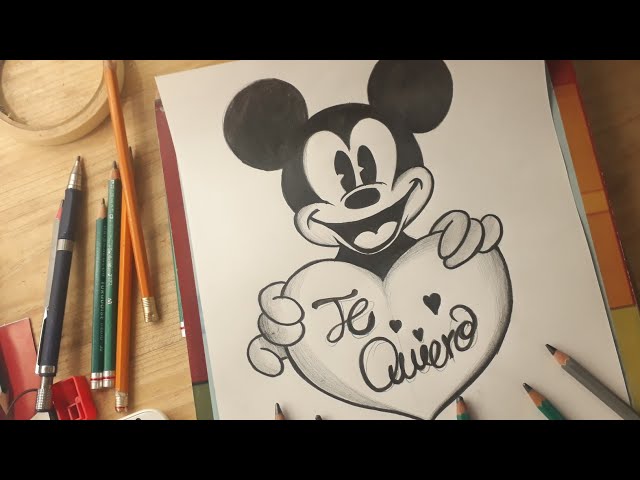 Dibujando a Mickey Mouse a lapiz - DIBUJOS DE AMOR - thptnganamst.edu.vn