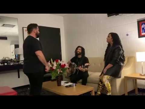 NEW G#5! Demi Lovato Warming Up 'Speechless' With Dan + Shay!