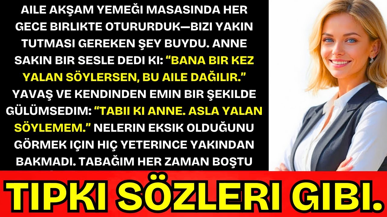 Aile Yemeğinde Annem Dürüstlüğü Anlattı—Boş Tabağımı Fark Etmedi