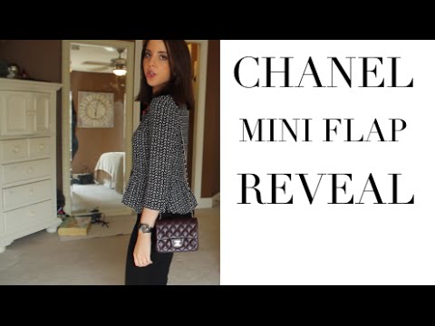 Reveal: Chanel Mini Square Bag in Burgundy 