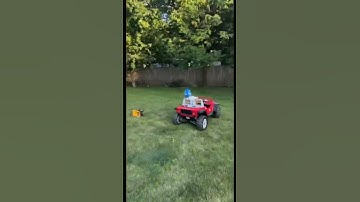 twin Ryobi lithium battery packs and LED headlights in my sons Power Wheels Jeep!  #DIY #powerwheels