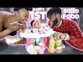 Halo's First Solid Food ... Priceless Reaction | She's Perfect | Naveen & Shena | VLOG | 2019