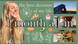 reflecting on 1 month of allin recovery | MY STORY | why I went all in | therealrapunzel
