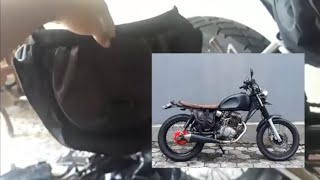 Tips murah membuat Tas motor costume samping jasptyle, scrambler, tracker (side bag)