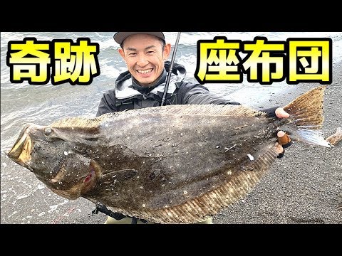 【神回】初心者でも座布団ヒラメは釣れる!!サーフライトショアジギングで起きた奇跡