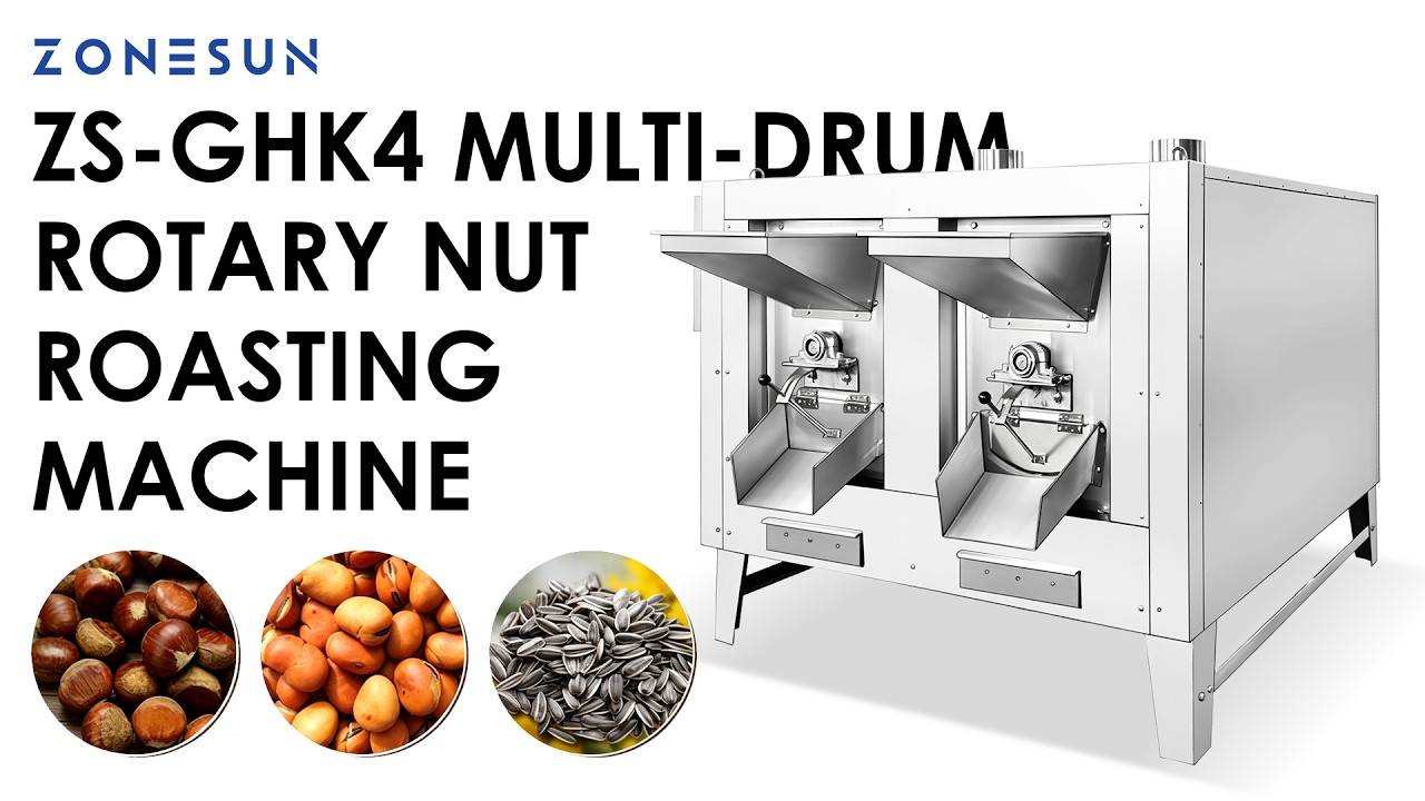 ZS-GHK4 Continuous Rotary Roasting Machine | 50-600kg/h Electric