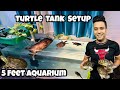 Turtle aquarium setup how to setup turtle tank  turtle aquarium size  turtle tank ideas