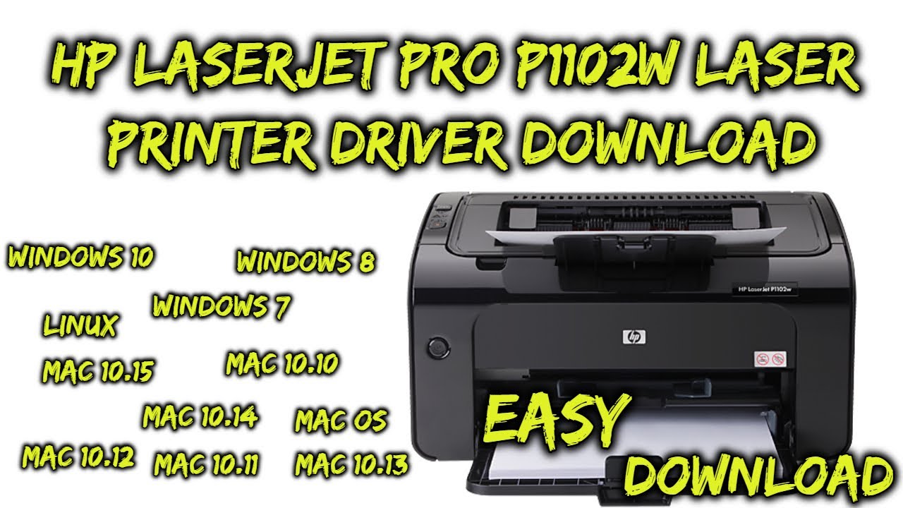 HP Laserjet Pro P1102w Driver Download Windows 10 64-bit - YouTube