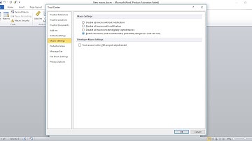 How to change macro security