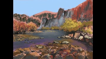 ProCreate tutorial - The red rocks