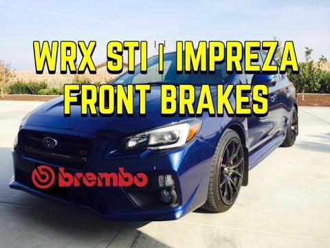 DIY Subaru WRX STI Impreza STI Front Brakes and Rotors - Brembo Brakes ...