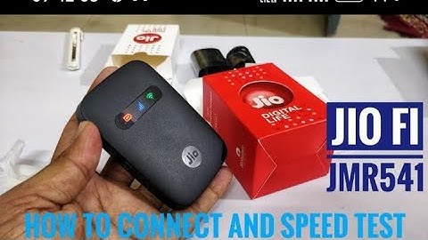 Reliance Jio Fi 3 JMR 541 : Unboxing, How To Connect, Speed Test Wifi Router & Personal Hotspot