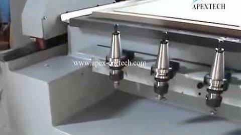 apextech cnc liner ATC auto tool changing cnc router for wood doors