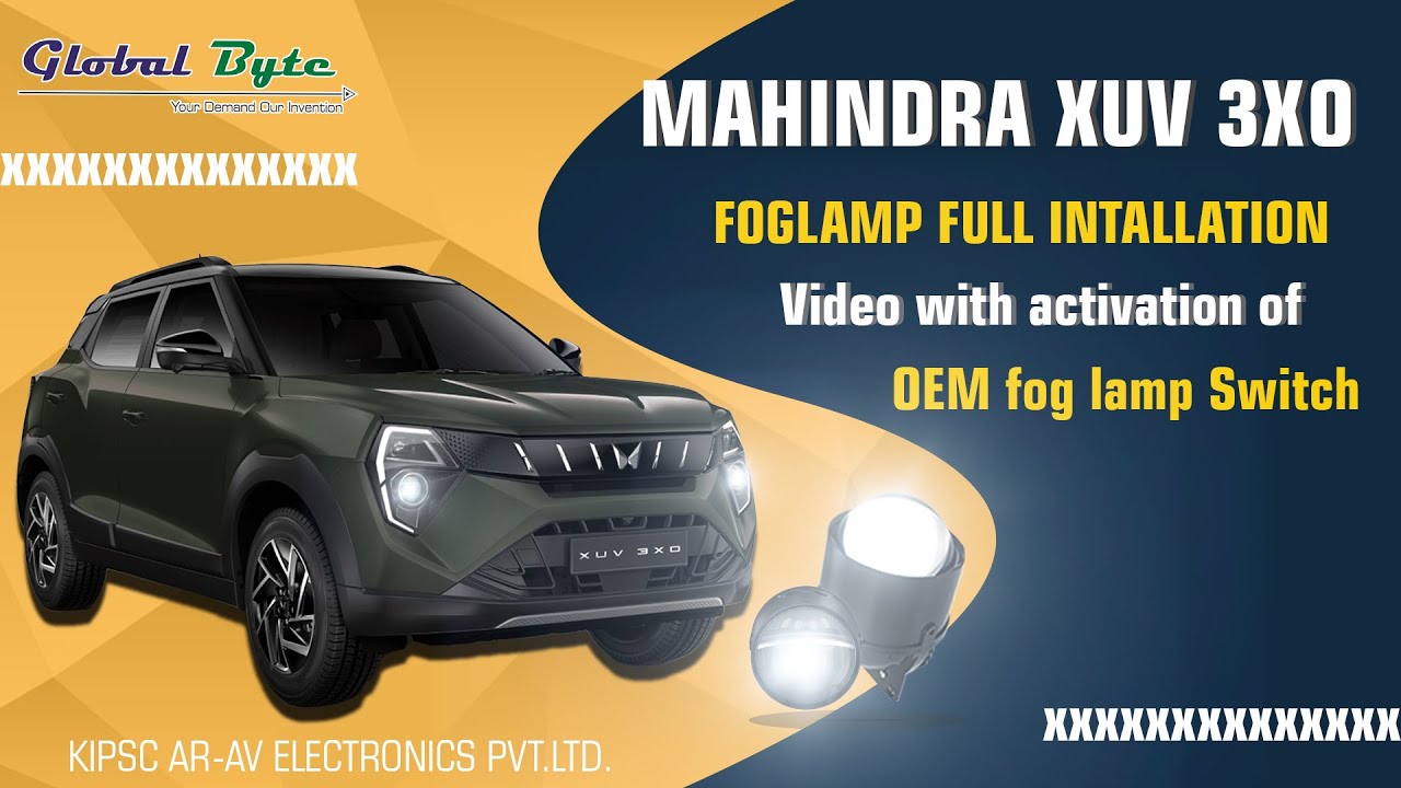 MAHINDRA XUV 3XO Foglamp full Installation Video with activation of OEM fog lamp Switch.