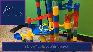 KStevPlays - Marble Run with Elevator - 40 Marble Race