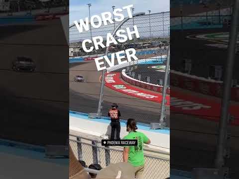 Worst NASCAR car crash ever recorded on video! #NASCAR #carcrash #shorts #NSFW #crash