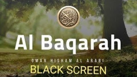 Surah Baqarah (Black Screen) Recitation by Omar Hisham Al Arabi | Stress Relief Quran recitation