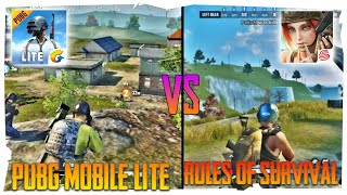 PUBG MOBILE LITE VS RULES OF SURVIVAL | EPIC GAMEPLAY COMPARISON | 1GB RAM BATTLE ROYALE COMPARISON screenshot 4