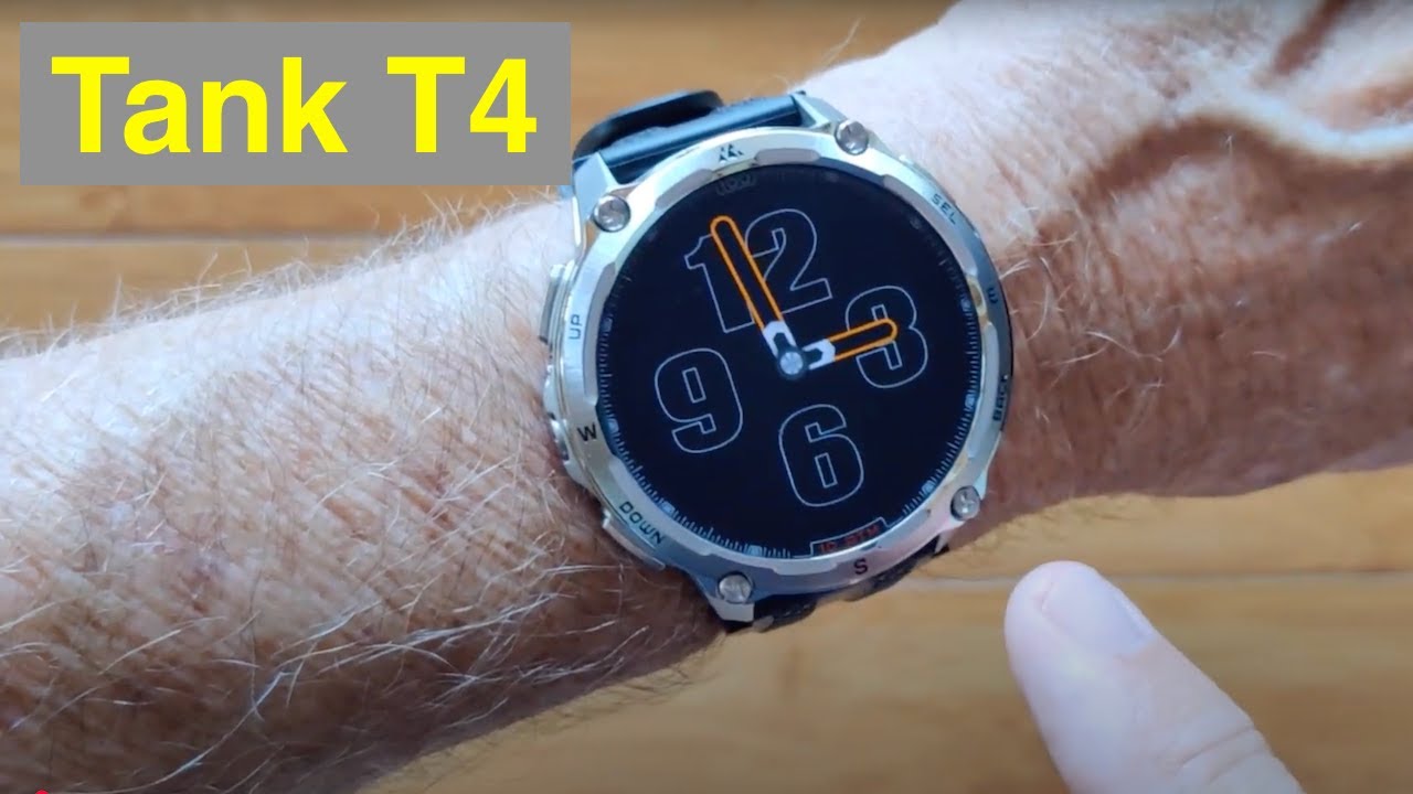KOSPET TANK T4 ROUND Smartwatch AMOLED Always-On MIL-STD-810H 10ATM Offline Maps: Unbox & Deep Look