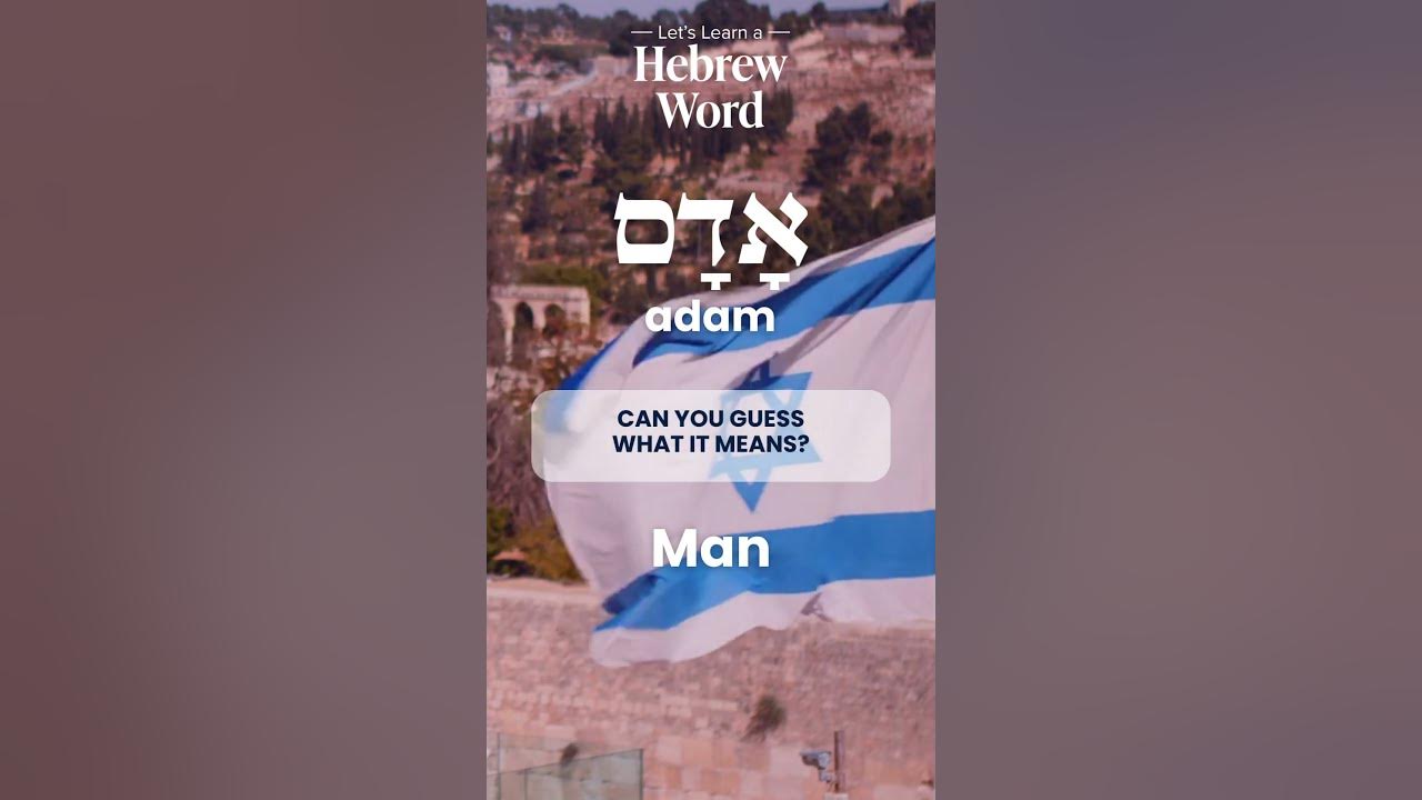 75 Biblical Hebrew Words and Scripture ADAM Learn Hebrew Online hebrew bible bibleverse
