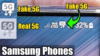 What Is The Difference Between a 5G Solid White/Black Background Symbol On Samsung Phones