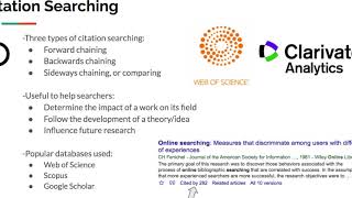 Key Concept Presentation: Citation Searching