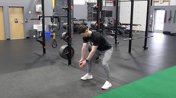 Wide Stance Bent Over Thoracic Rotation