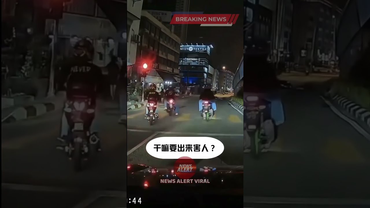 [Malaysia] Shocking Moment: Reckless Motorcyclist SLAMS into Pedestrian Running Red Light!