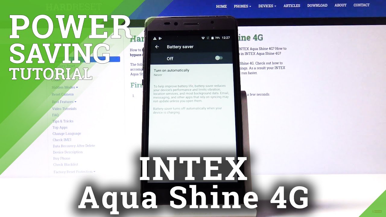 How to Activate Power Saving Mode INTEX Aqua Shine 4G – Battery Settings