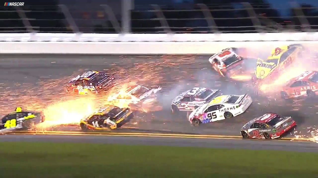 Mayhem at Daytona! Multi-car wreck unfolds
