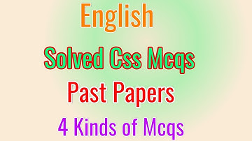 Solved Css mcqs past Papers - English precis and Composition - test preparation