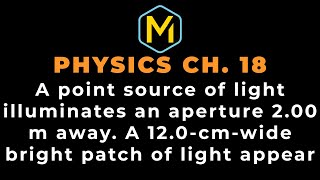 Celebrity 18.3 Mastering Physics Solution-"A point source of light illuminates an aperture 2.00 m away. A 12.0 Profile
