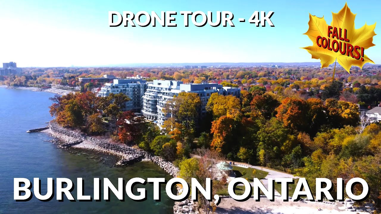 Drone Tour 4K: Burlington, Ontario Fall Colours - A Bird's-Eye View