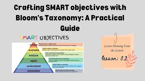 Crafting SMART objectives with Bloom