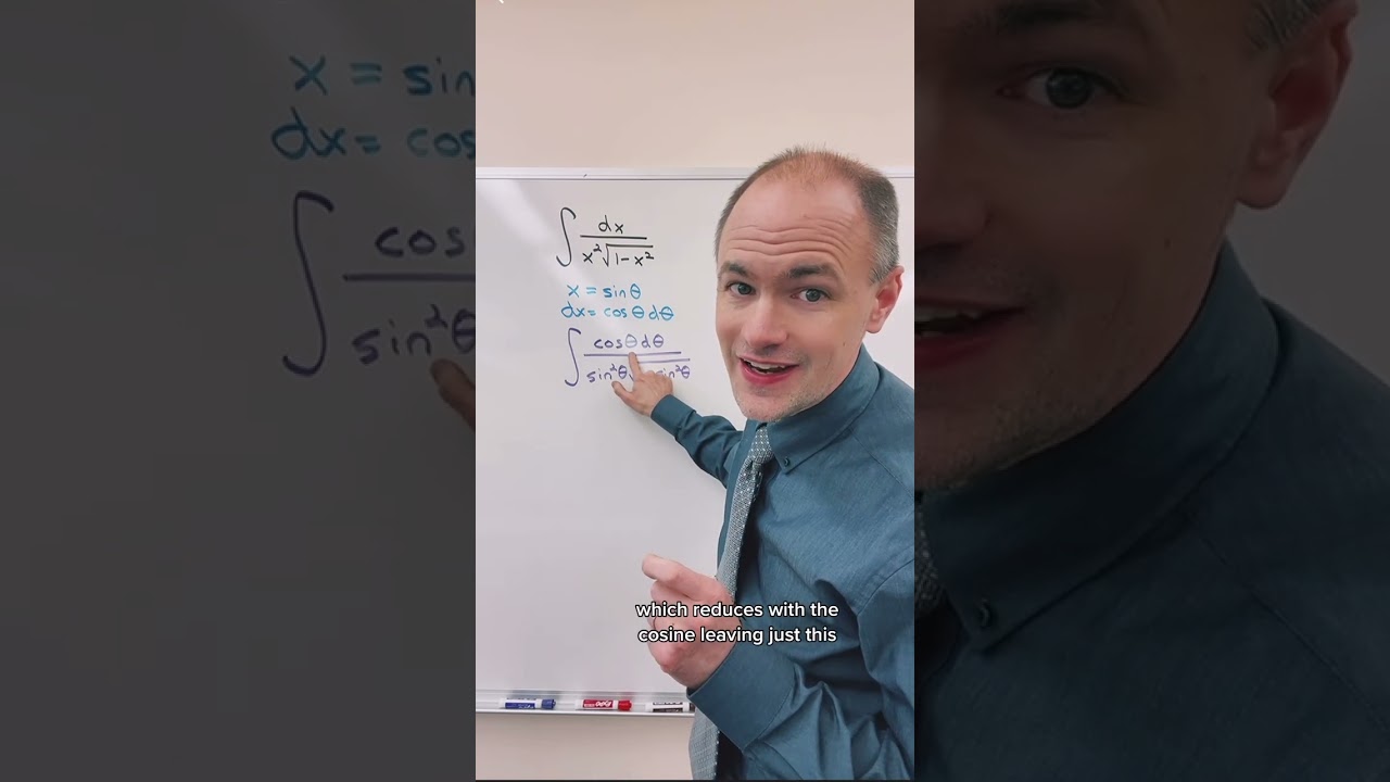 Basic Trigonometric Substitution #shorts