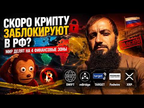 СКОРО КРИПТУ ЗАБЛОКИРУЮТ В РФ? МИР ДЕЛЯТ НА 4 ФИНАНСОВЫЕ ЗОНЫ 🔥 SWIFT - mBridge,TARGET, Fedwire XRP