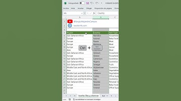 Súper Atajos para Filas y Columnas en Excel #shorts