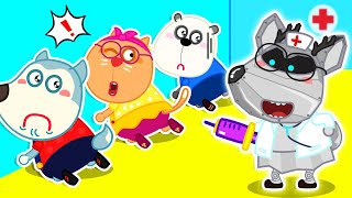 Time for a Shot, Lycan and Friends! Baby Gets Vaccine  Funny Stories for Kids @LYCANArabic