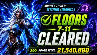 ​Marvel Strike Force Mighty Tower Storm Omega Floors 7, 8, 9, 10, 11 Gameplay