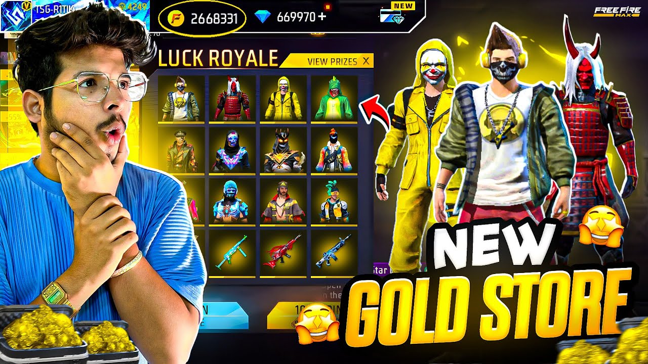 I GOT ARTIC BLUE BUNDLE AND NEW LEGENDARY GROZA SKIN AND EMOTES IN NEW LUCK ROYALE -GARENA FREE FIRE