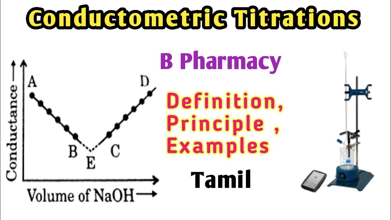 Conductometric Titrations in B Pharmacy Tamil! Conductometry